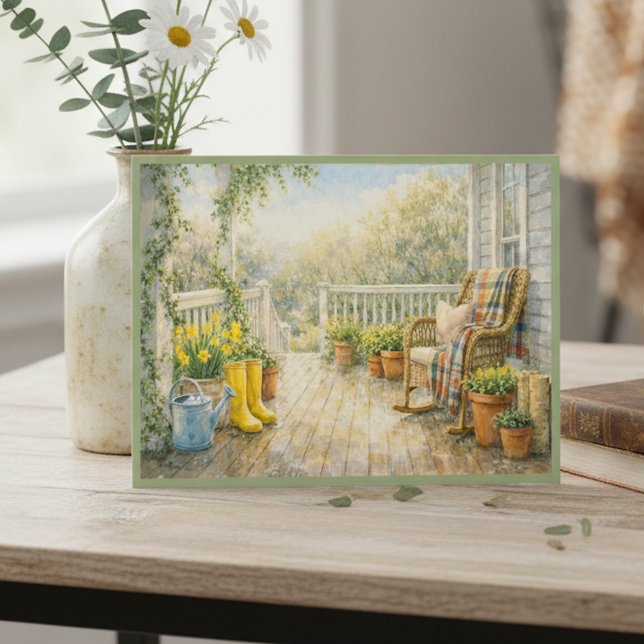 Postal Marzo Después de un Día Lluvioso Porche Arte Acuar (Subido por el creador)