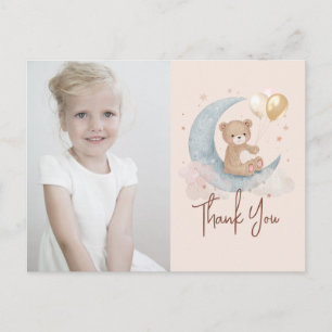 Postal Más Allá De La Luna Teddy Bear Cumpleaños Gracias