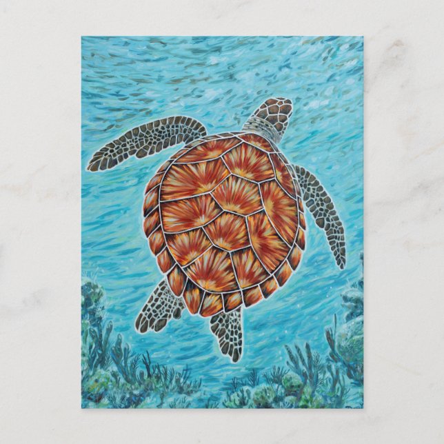 Postal Más allá del arrecife (Anverso)