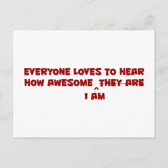 Postal Más Awesomest (Anverso)