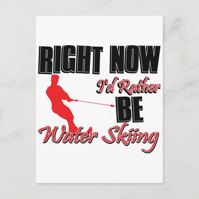 Postal Más bien ser esquí acuático (Anverso)