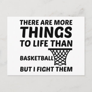 POSTAL MÁS COSAS EN LA VIDA QUE DIVERSIÓN BALONCESTO