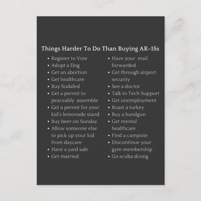 Postal Más Difícil De Hacer Que Comprar Un Control De Arm (Anverso)