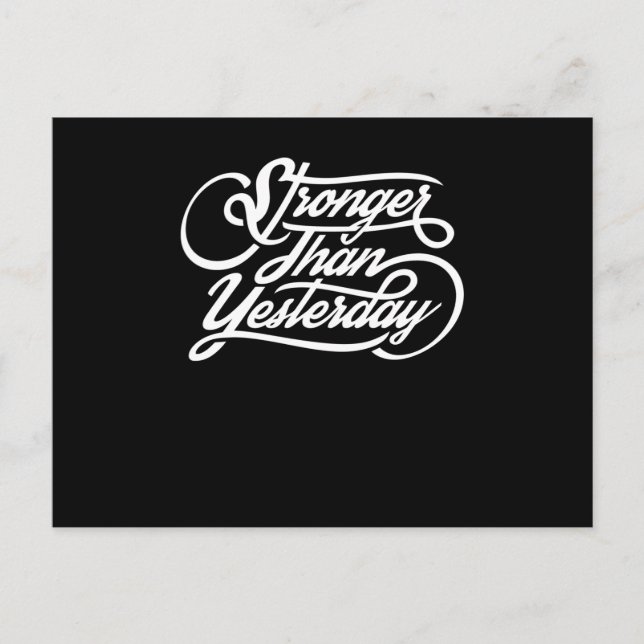Postal Más fuerte que ayer (Anverso)