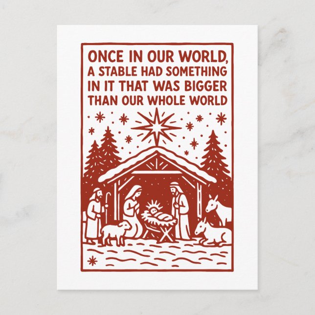 Postal Más grande que todo nuestro mundo 1 (Anverso)