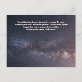 Postal "Más inmortal que las estrellas" Cita Vía Láctea