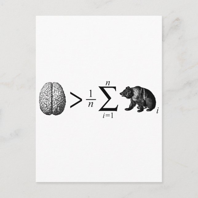Postal Más Inteligente Que El Oso Medio (Anverso)