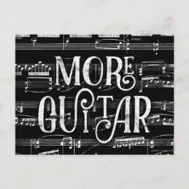 Postal Más Pizarra de Guitarra - Música en Blanco y Negro