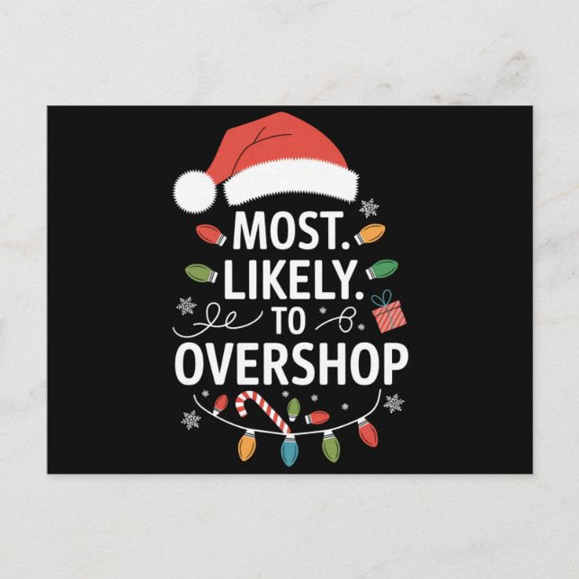 Postal Más Propenso a Gastar en Exceso Equipo de Compras  (Anverso)