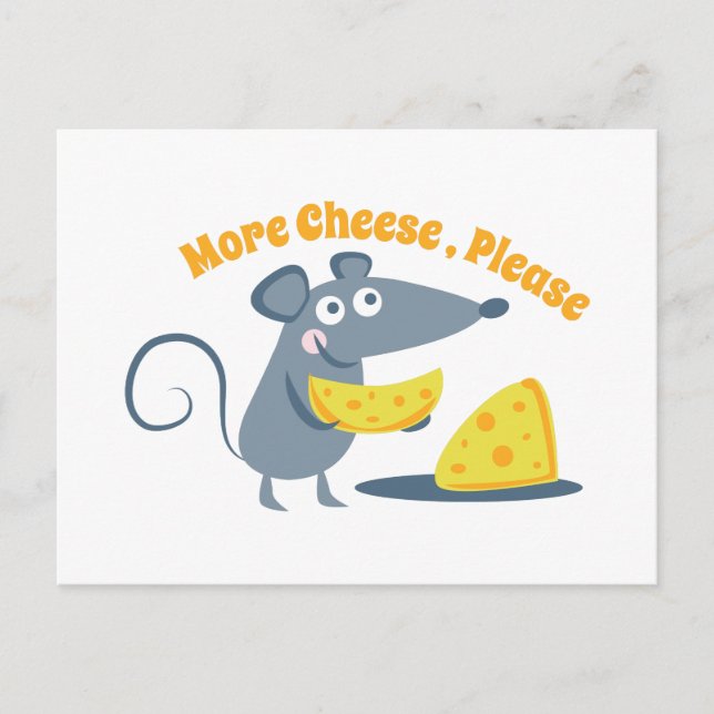 Postal Más queso, por favor (Anverso)