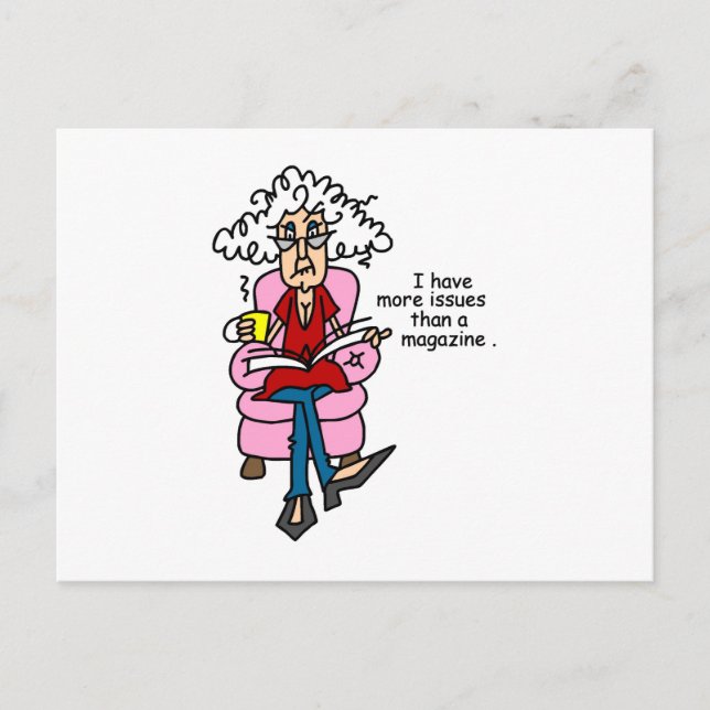 Postal Más temas que humor de revista (Anverso)