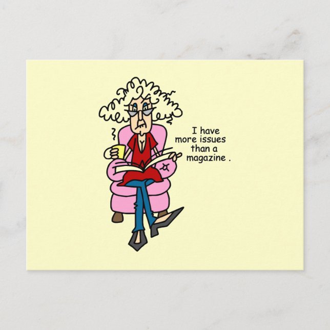 Postal Más temas que humor de revista (Anverso)