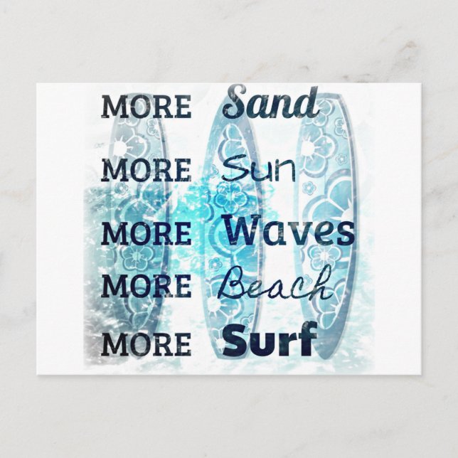 Postal Más vida de playa (Anverso)