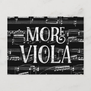 Postal Más Viola Pizarra - Música Blanco Negro