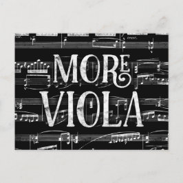 Postal Más Viola Pizarra - Música Blanco Negro