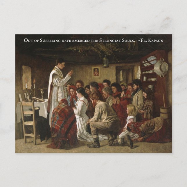 Postal Masa católica en tiempos de persecución (Anverso)