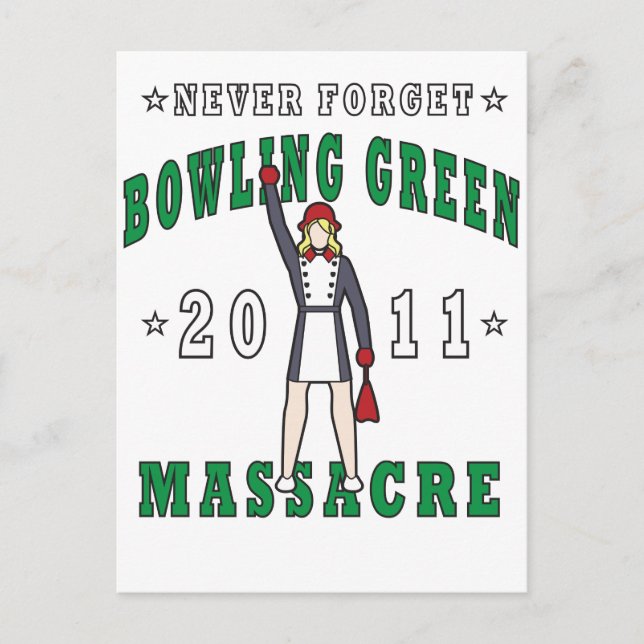 Postal Masacre verde de Bowling 2011 (Anverso)