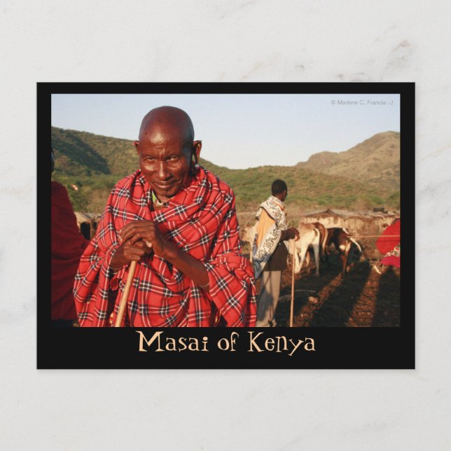 Postal masai de Kenia (Anverso)