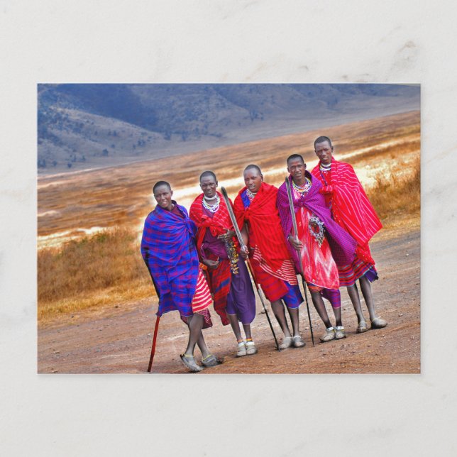 Postal Masai Men (Anverso)