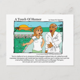 Postal Masaje Masaje Cánnibal "Un toque de humor"