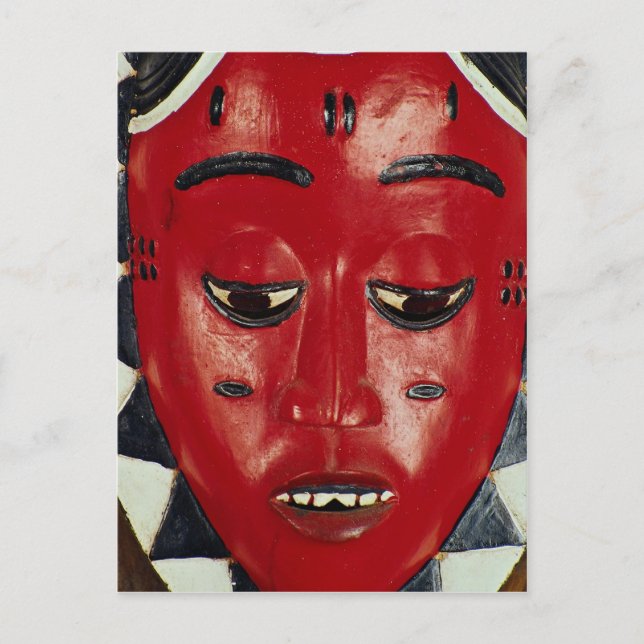 Postal Máscara de Baudile, Costa de Marfil (Anverso)