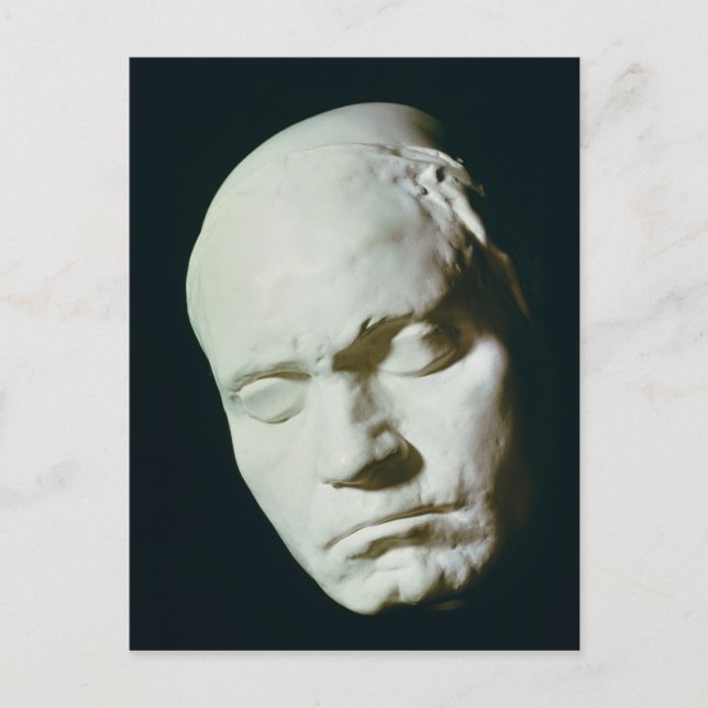 Postal Máscara de Beethoven, tomada a partir de vida a la (Anverso)