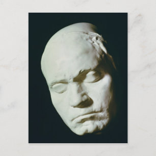 Postal Máscara de Beethoven, tomada a partir de vida a la