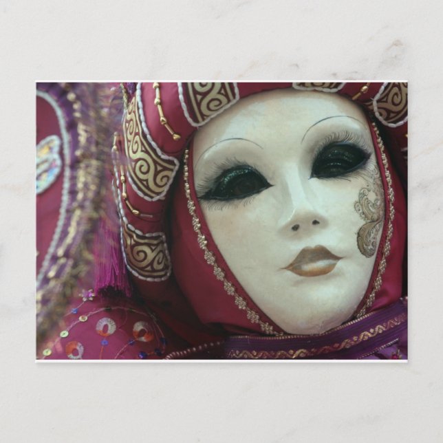 Postal máscara de belleza de Venecia (Anverso)