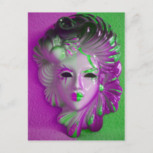 Postal Máscara de Carnaval de Venecia ELF