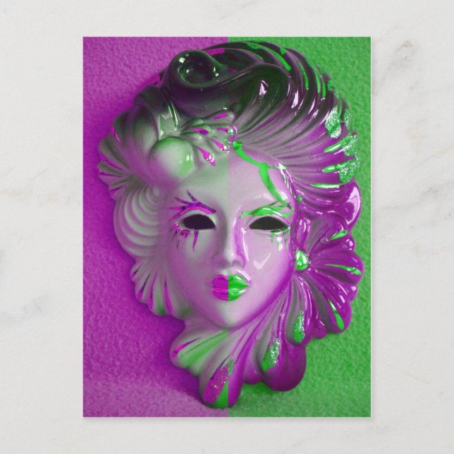 Postal Máscara de Carnaval de Venecia ELF (Anverso)
