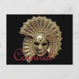 Postal Máscara de Carnaval de Viena