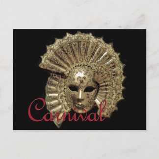Postal Máscara de Carnaval de Viena