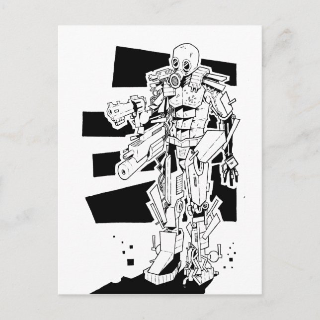 Postal Máscara de gas (Anverso)