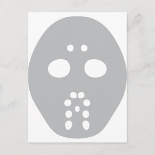 Postal máscara de hockey