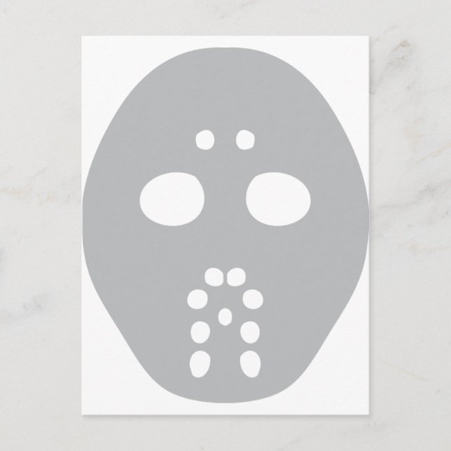 Postal máscara de hockey (Anverso)