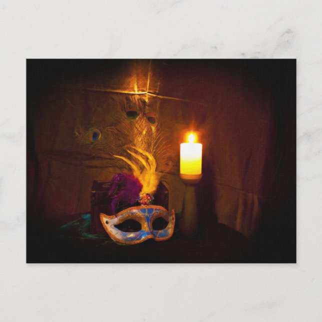 Postal Máscara de mascarada (Anverso)
