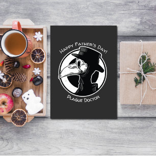 Postal Máscara de pájaro Médica de la peste del día del p