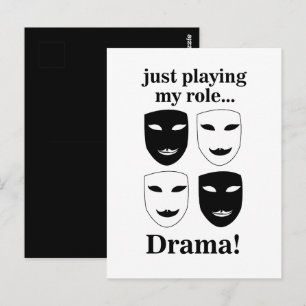 Postal Máscara de teatro Teatro Drama Actor de teatro