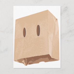 Postal máscara facial de bolso de papel
