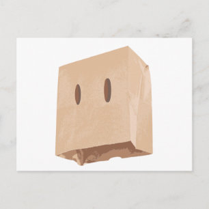 Postal máscara facial de bolso de papel