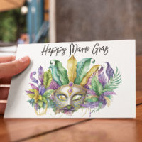 Máscara Feliz de Mardi Gras