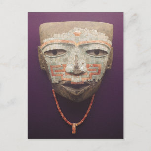 Postal Máscara fúnebre de Teotihuacan