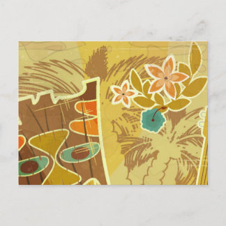 Postal Máscara hawaiana tiki