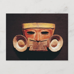 Postal Máscara humana, de Teotihuacan