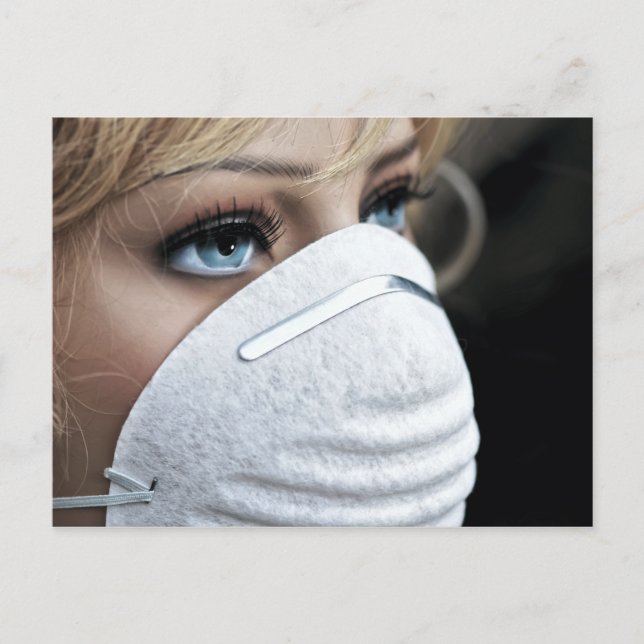 Postal Máscara protectora de virus de Corona (Anverso)