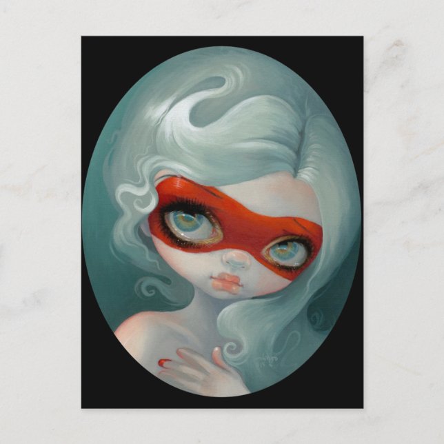 Postal "máscara roja" (Anverso)