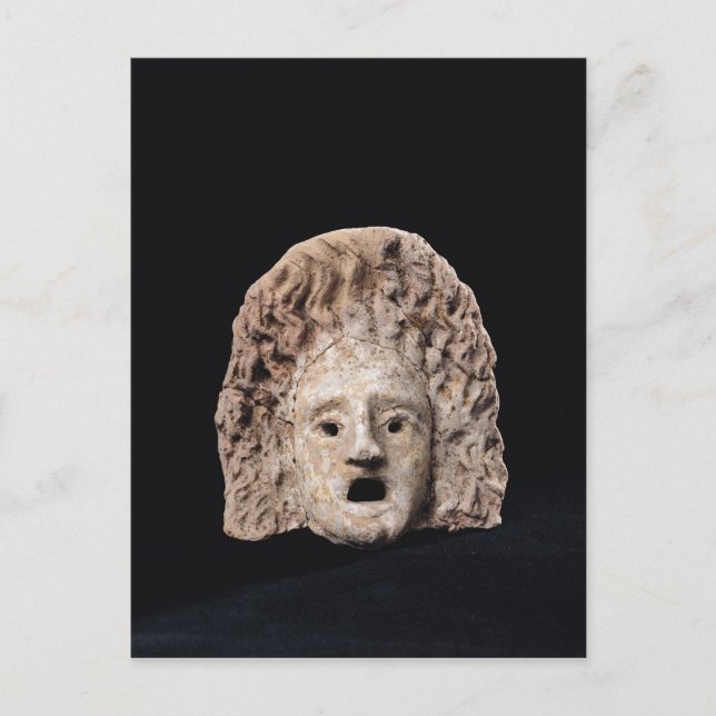 Postal Máscara trágica (Anverso)