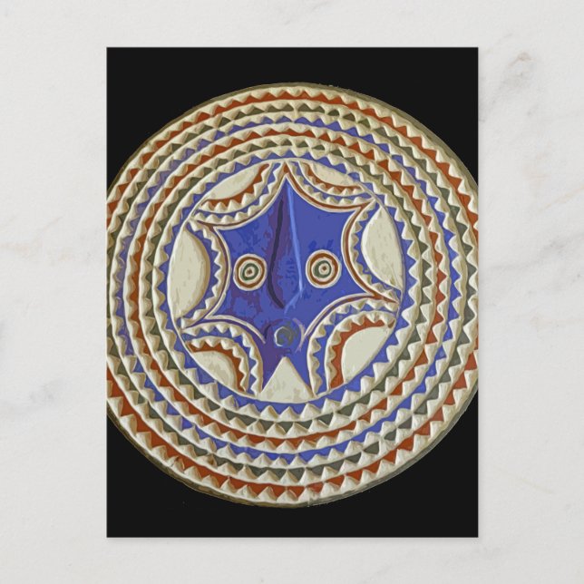 Postal Máscara tribal africana (Anverso)