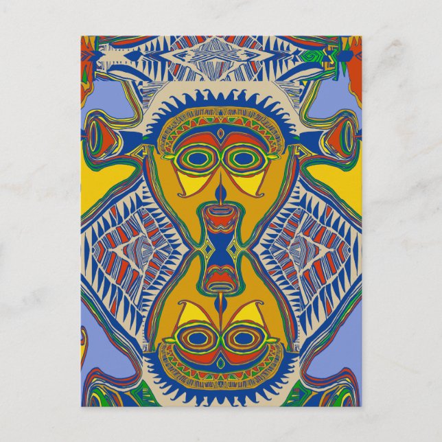 Postal Mascara Tribal de Shaman (Anverso)