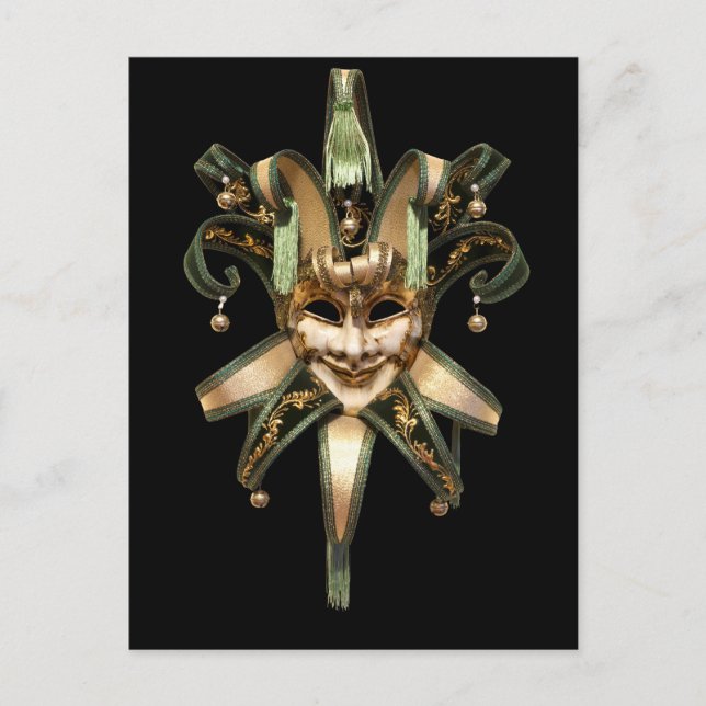 Postal Máscara veneciana (Anverso)